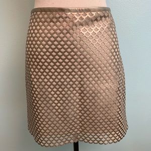NWOT Chelsea&Violet Gold Faux Leather Scale Skirt